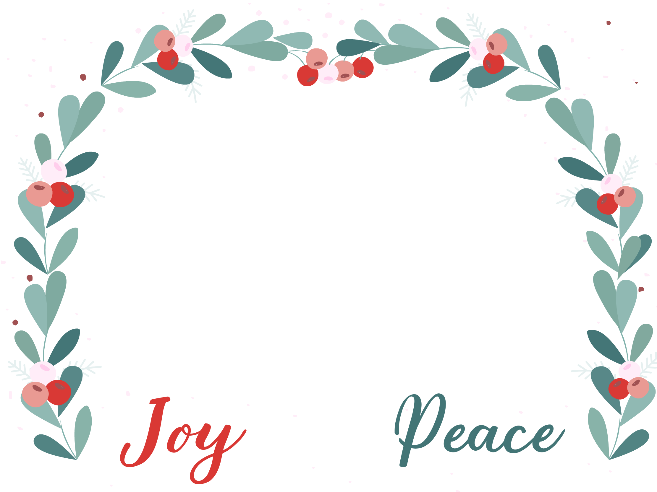 Joy and Peace Holiday Photo Card