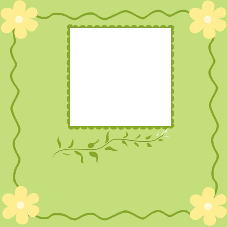Green Floral Invitation Card