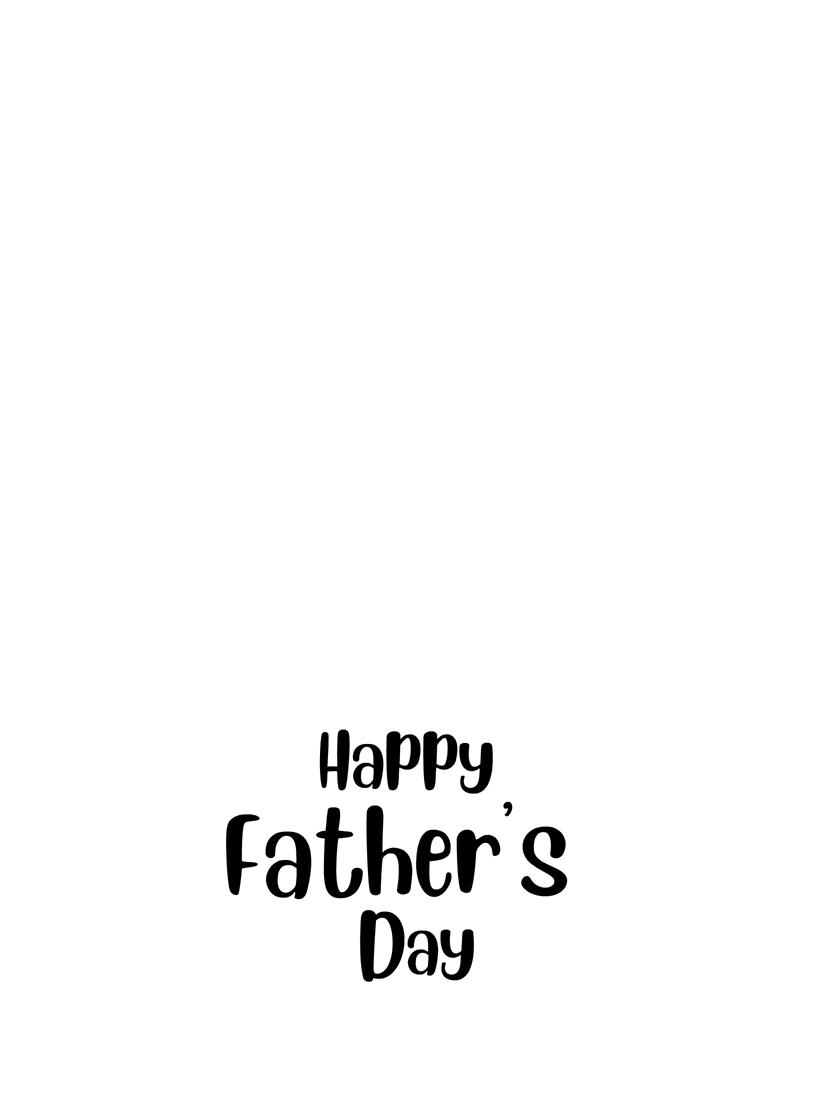 Happy Father's Day B&W Photo Card