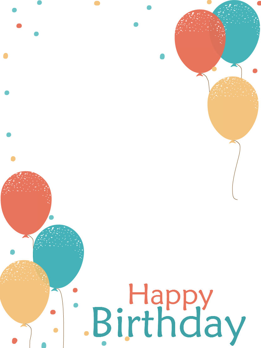 Colorful Balloons Birthday Photo Card