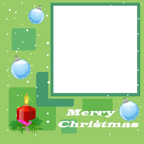Green Christmas Photo Card