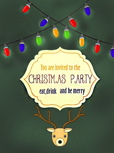 Festive Christmas Party Invitation