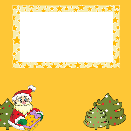 Merry Christmas Yellow Photo Card
