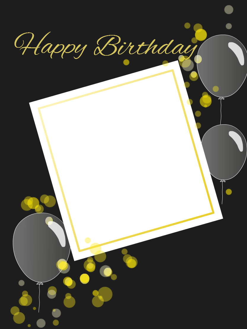 Golden Birthday Photo Card