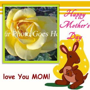 Happy Mother's Day Yellow Rose Card
