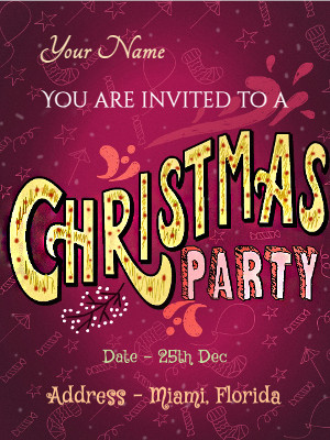Christmas Party Invitation Card