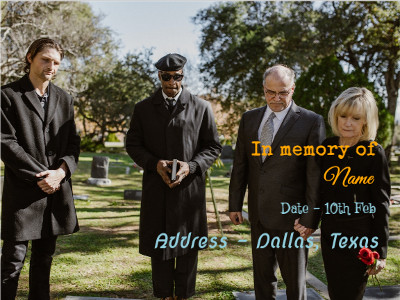 In Memory Of Funeral Service Card