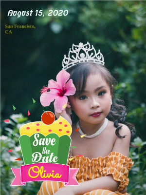 Princess Save the Date Card