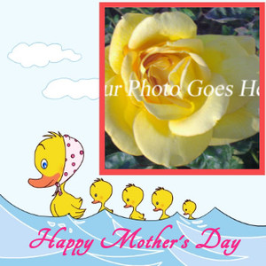 Mother's Day Yellow Rose Greeting Card