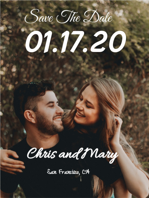 Save The Date Photo Wedding Card