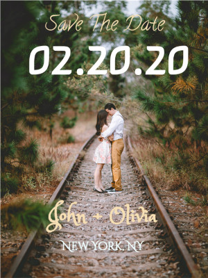 Rustic Railway Save the Date