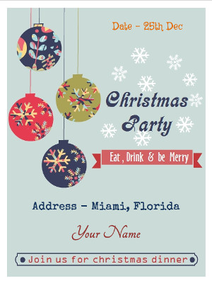 Christmas Party Invitation Card