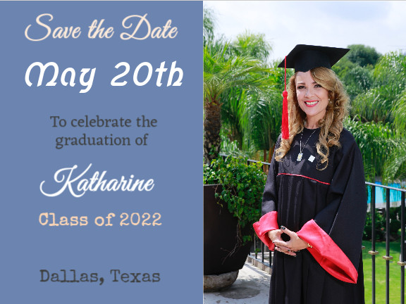 Katharine's Graduation Save the Date