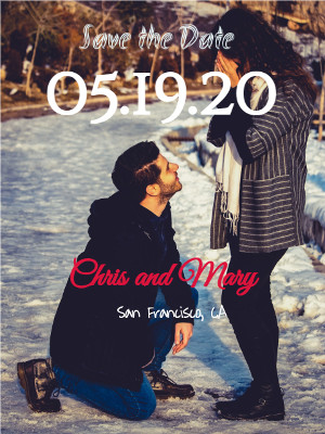 Save the Date Beach Proposal Card