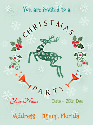 Festive Christmas Party Invitation