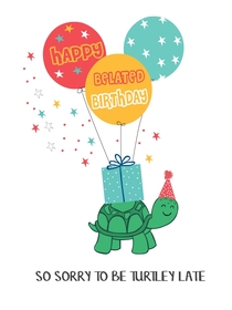Sorry to be Turtle-y Late Birthday