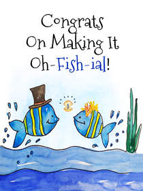 Oh-Fish-ial Congratulations Card