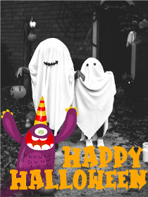 Happy Halloween Ghost Friends