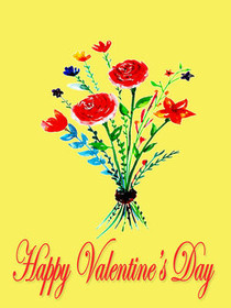 Happy Valentine's Day Flower Bouquet