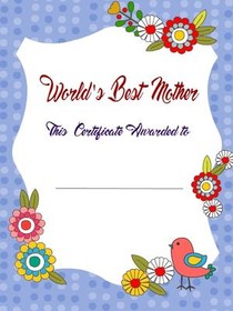 World's Best Mum Certificate Card