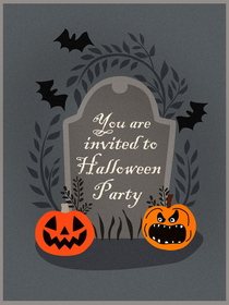 Halloween Party Invitation Card