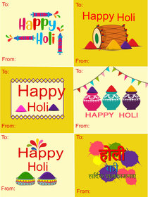 Happy Holi Festival Greeting Cards Set
