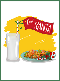 Cookies and Milk for Santa Christmas Card