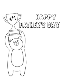 Happy Father's Day #1 Trophy Bear