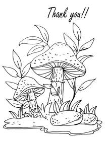 Magical Mushrooms Thank You Card