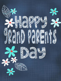 Happy Grandparents Day Floral Card