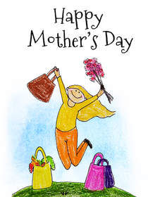 Happy Mother's Day Cheerful Jump