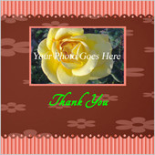 Thank You Floral Photo Card
