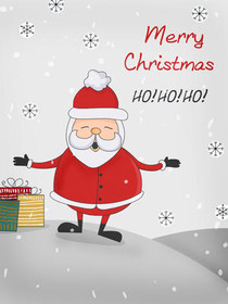 Jolly Santa Christmas Greeting Card