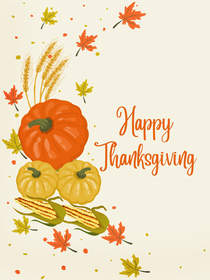 Happy Thanksgiving Harvest Card