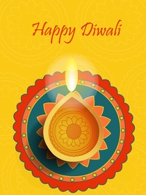 Happy Diwali Festival Greeting Card