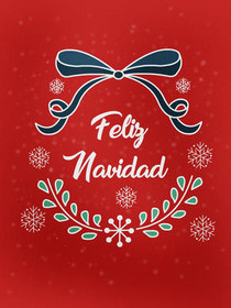 Feliz Navidad Red Christmas Card