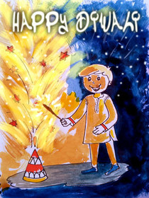 Happy Diwali Festive Greeting Card