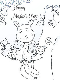 Happy Mother's Day Animal Family