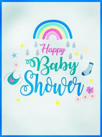 Happy Baby Shower Rainbow Card