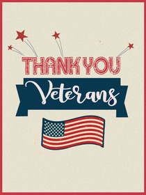 Thank You Veterans Greeting Card