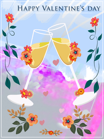 Happy Valentine's Day Wine Toast