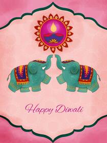 Happy Diwali Greeting Card