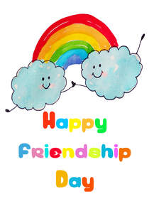 Happy Friendship Day Rainbow Card