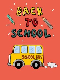 Back to School Bus Greeting Card