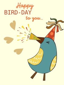 Happy Bird-Day Greeting Card