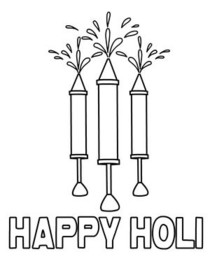 Happy Holi Festival Greeting Card