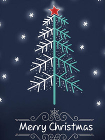 Neon Snowflake Christmas Tree