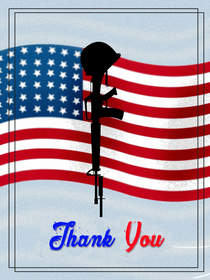 Military Thank You Greeting Card