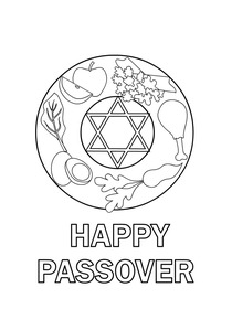 Happy Passover Coloring Card