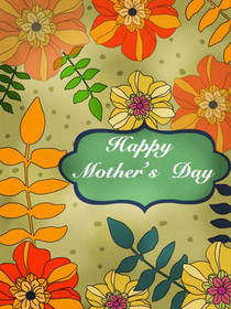 Happy Mother's Day Floral Greeting Card